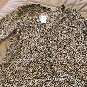 Express zip up blouse size small